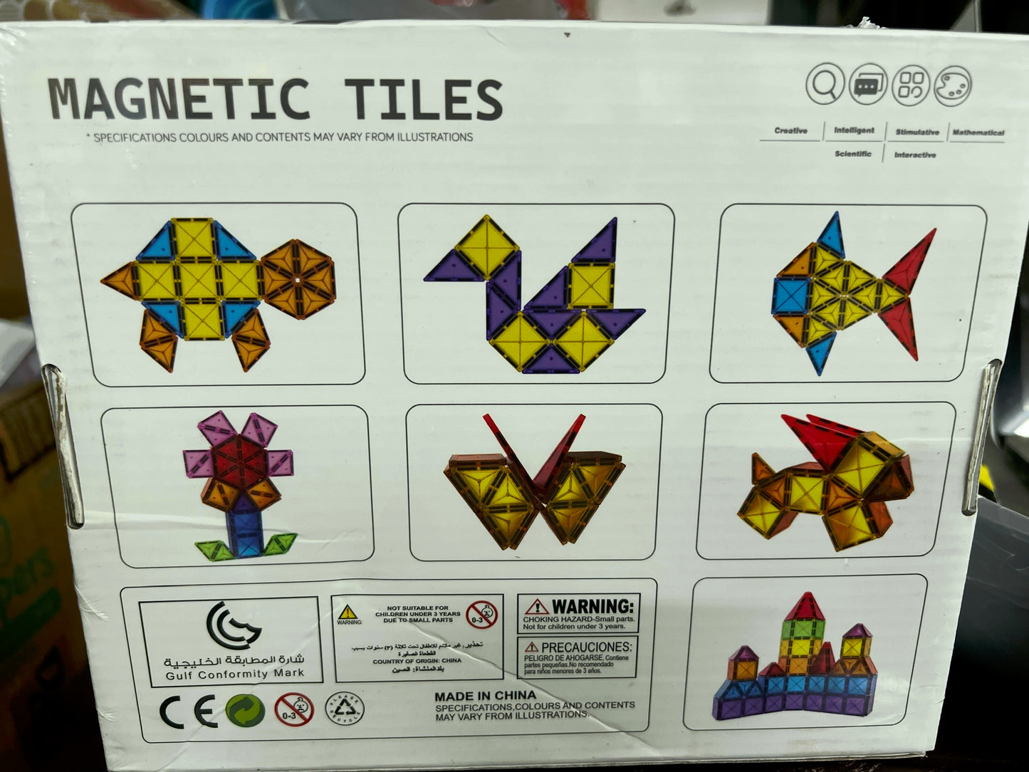 38 pcs magnetic tiles