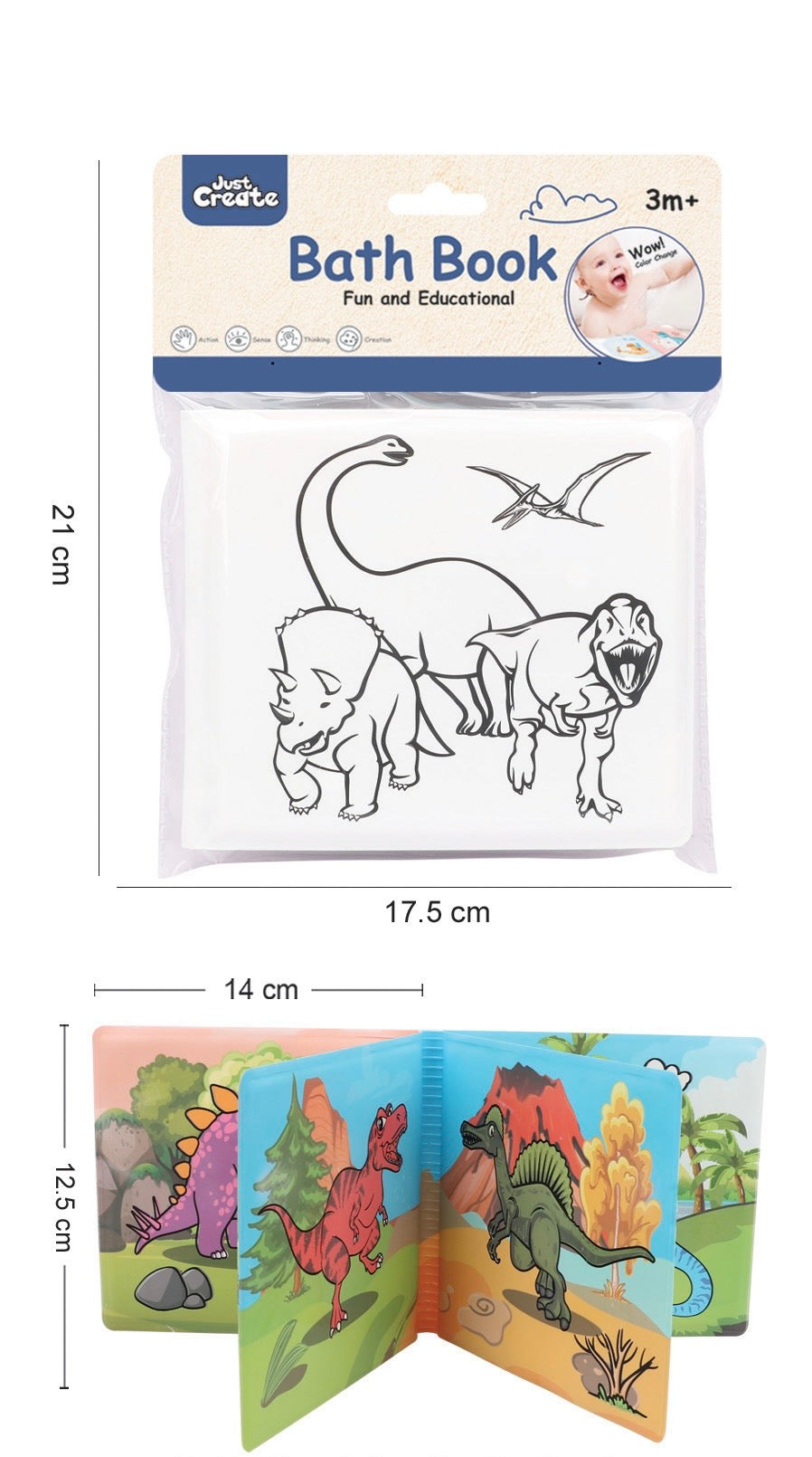 magic bath book wet the pages to revel colourful background