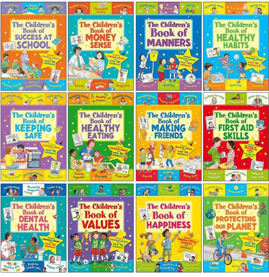 Sophie Giles 12 Books Collection Set (The Children's Book Of Success At School, Money Sense, Manners, Healthy Habits, Keeping Safe, Healthy Eating & More)