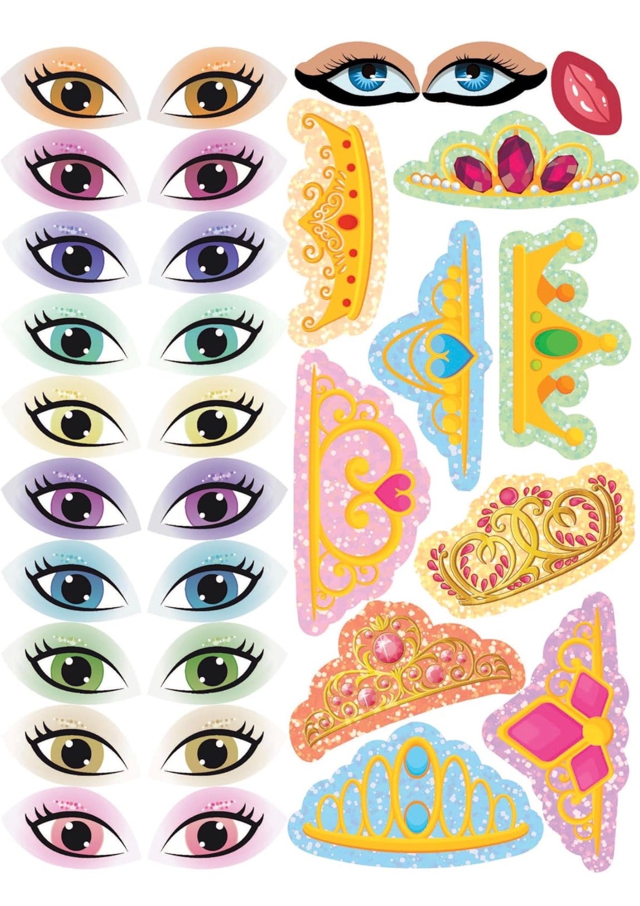 Princess Create a Face Sticker Book for Kids Ages 3-7