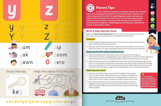 Junior Explorers Write And Wipe Book: Alphabet Book