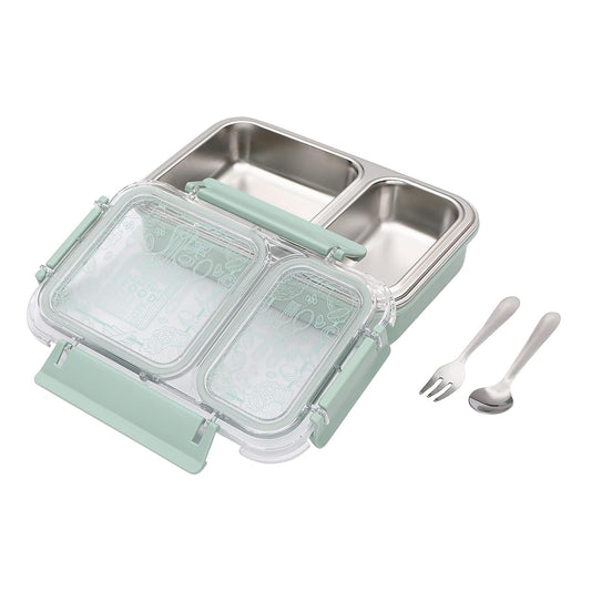 2 grid Stainless Steel Insulated Lunch Box 600 Ml