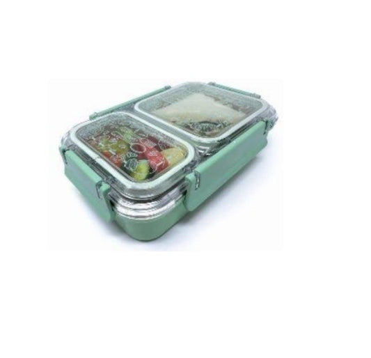 2 grid Stainless Steel Insulated Lunch Box 600 Ml