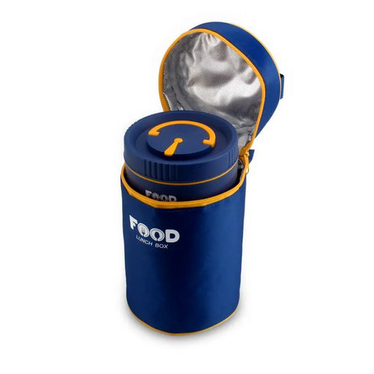 3 layer insulated lunch box with lunch bag and cutlery