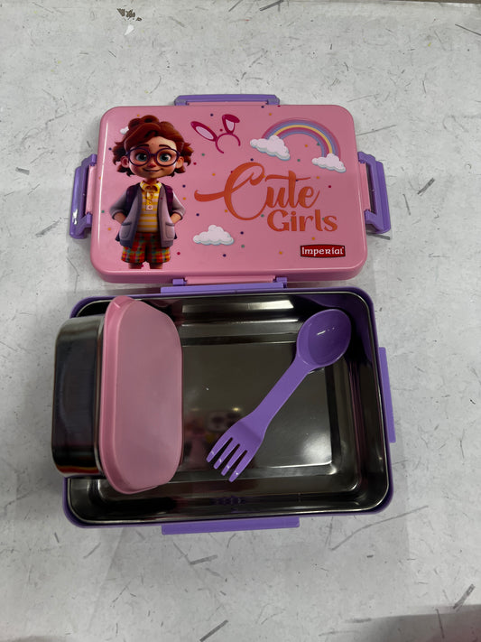 Stainless steel lunch box big with small container and spoon