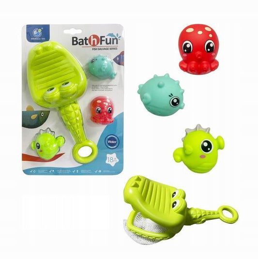 Crocodile Floating Baby Bath Toys - Crocodile Net Including 3 Floating Squirt (age 18m)
