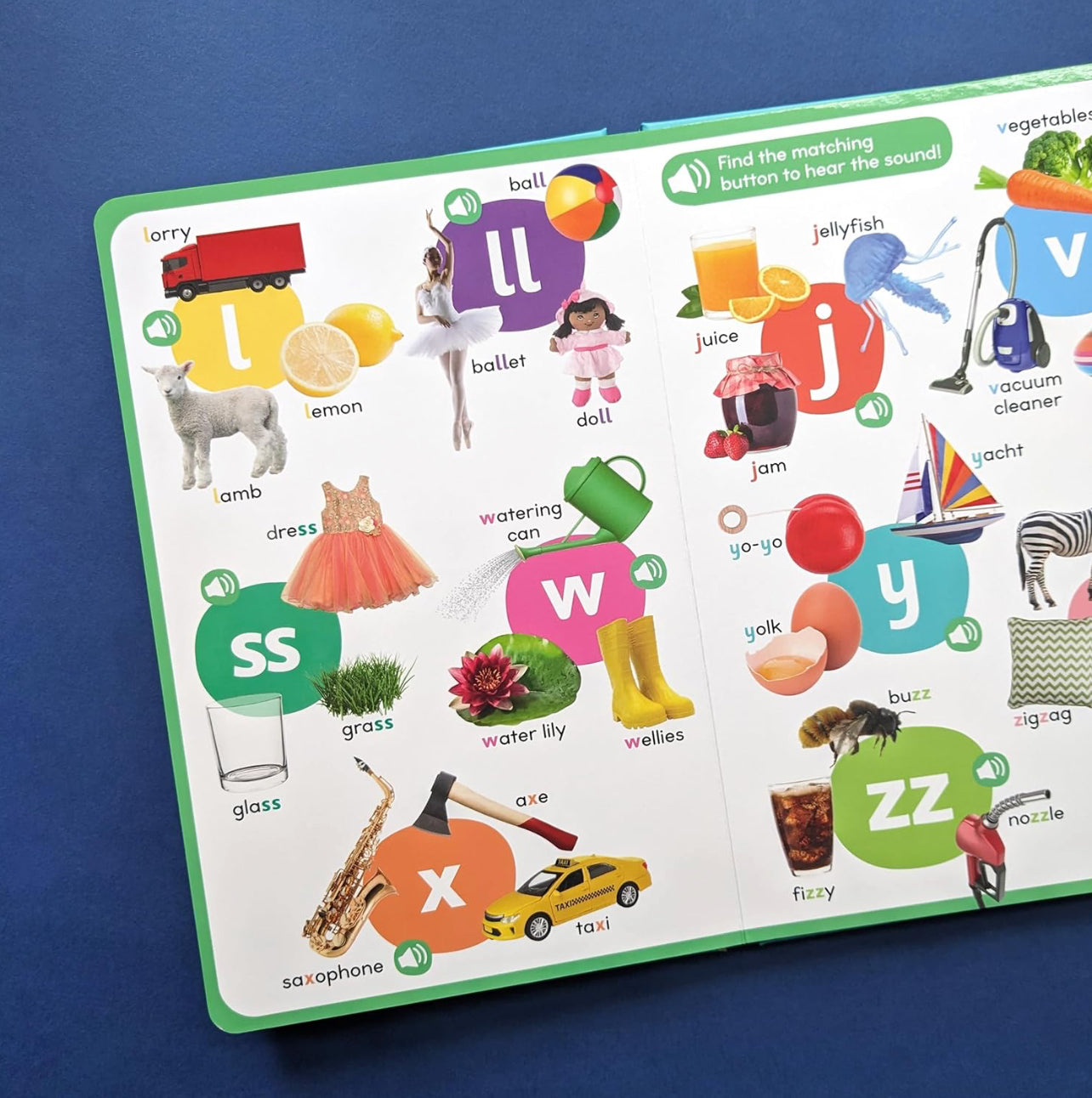 50 Button Photo Sound Book - First Phonics - A Listen and Learn Sound Book for Children Aged 3+ (Large First Words Sound Book)