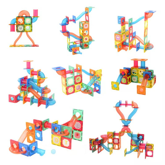 Magnetic Tiles Pipeline Building Blocks 118 Pcs