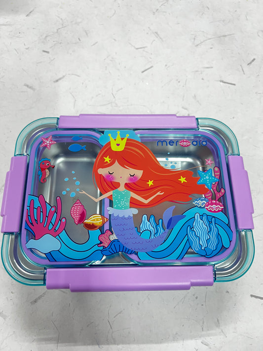 Football/Unicorn/space /mermaid Transparent 2-Compartment 750ml Transfer Proof Lunch Box