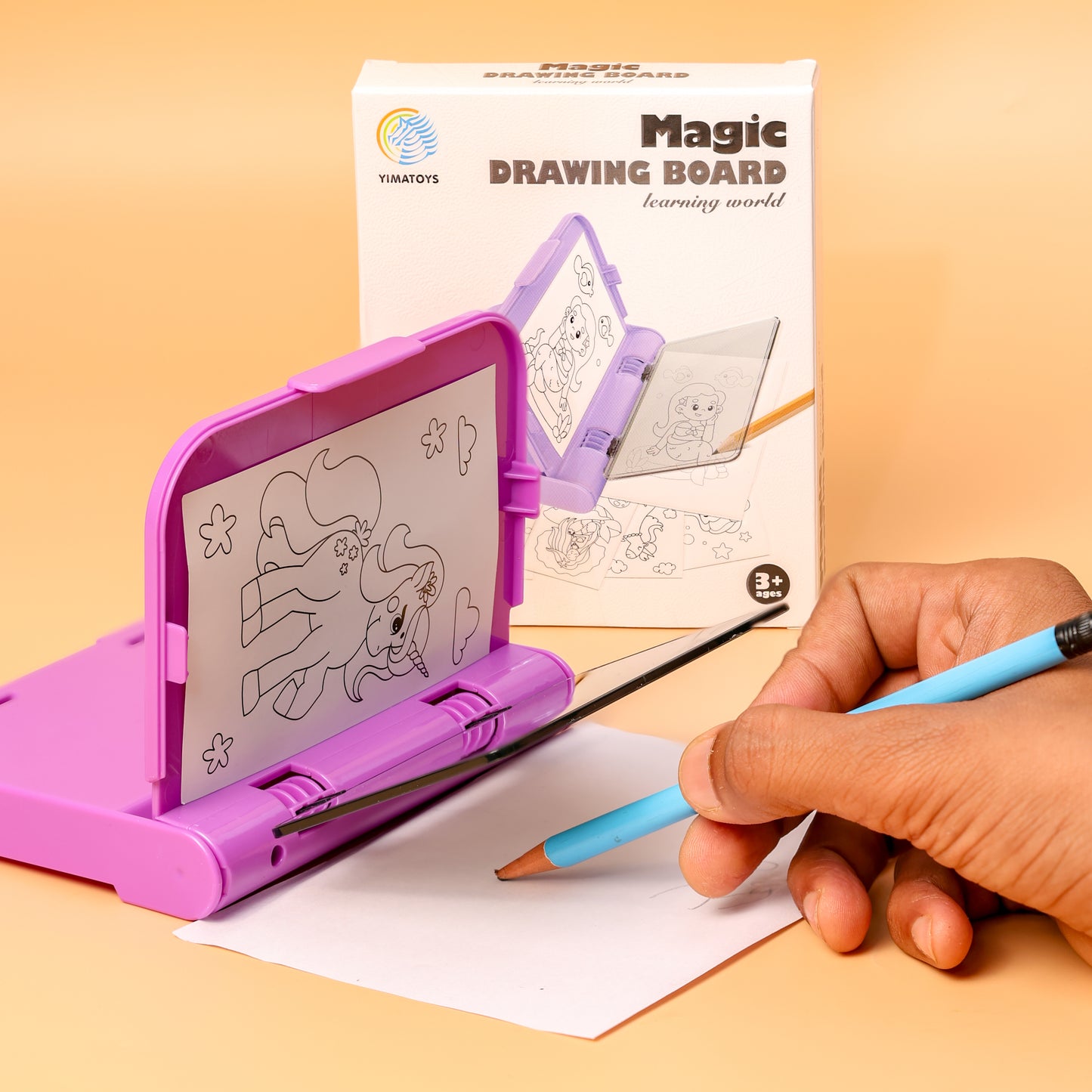 Educational learning double faced drawing board, easel board.