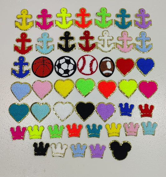 Jelly bag pack with 1 initial & 1 motif ( size 12*8*4 inches)