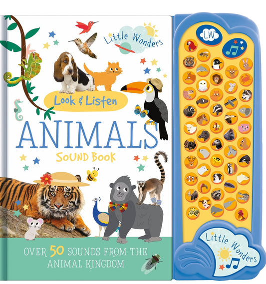 Look & Find Sound Book - Animals - For Children Aged 3+ (Little Wonders Look & Listen 50 Button Sound Book)