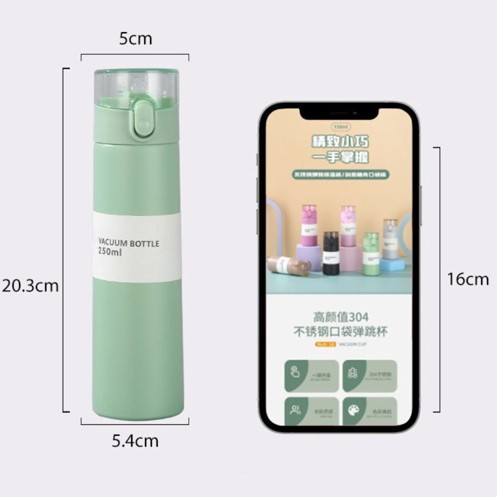 150ml & 250ml Mini Portable Double Wall Stainless Steel 304 Vacuum Flask Insulate