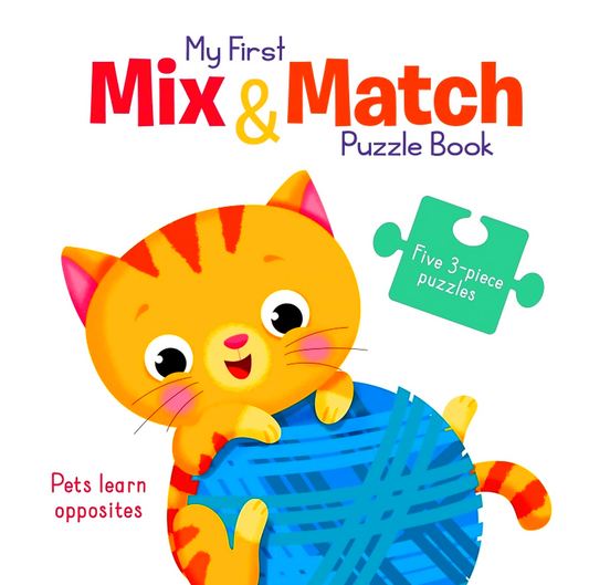 MIX & MATCH PUZZLE BOOK: PETS LEARN OPPOSITES