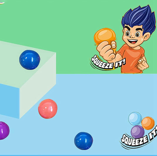 Glow Wall Ball Sticky 6PCS Grow in The Dark Round Luminous Fluorescent Washable Stress Relief Ball Toy Washable