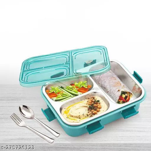 JOYO STAINLESS STEEL SPILL PROFF LUNCH BOX - BIG 3 compartment