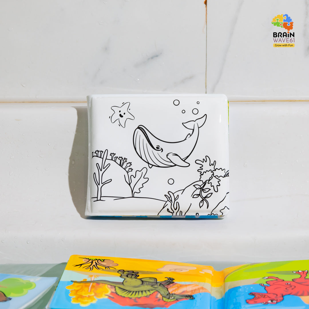 magic bath book wet the pages to revel colourful background