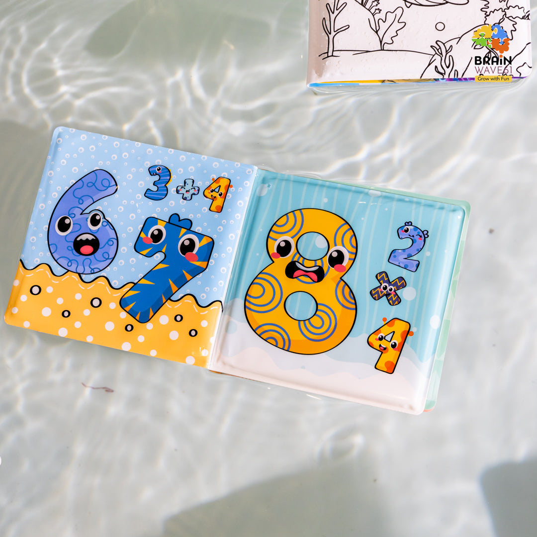 magic bath book wet the pages to revel colourful background