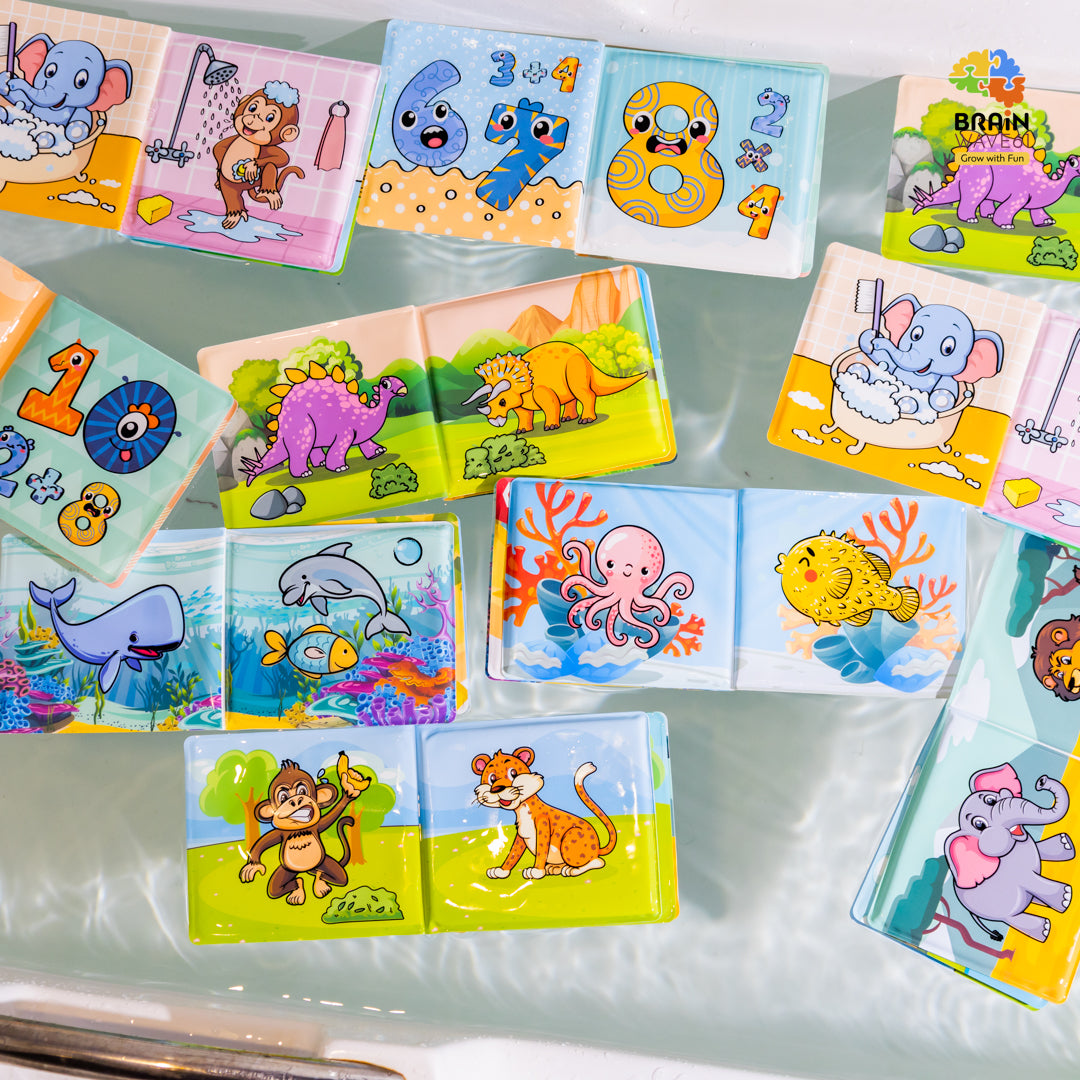 magic bath book wet the pages to revel colourful background