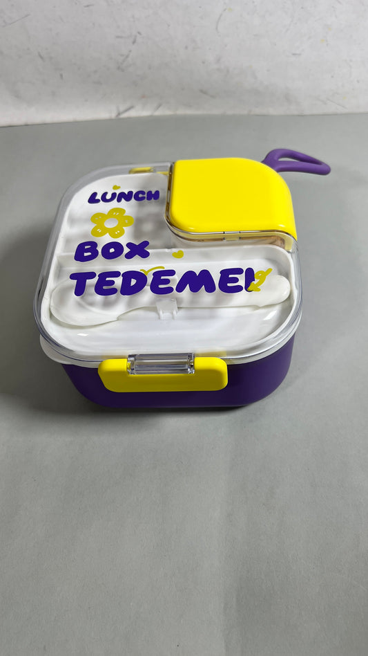 Tedemei 600 ml & 45 ml stainless steel 304 lunch box