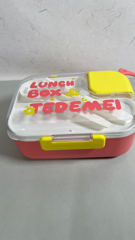 2 grid stainless steel Tedemei 750 ml & 45 ml lunch box