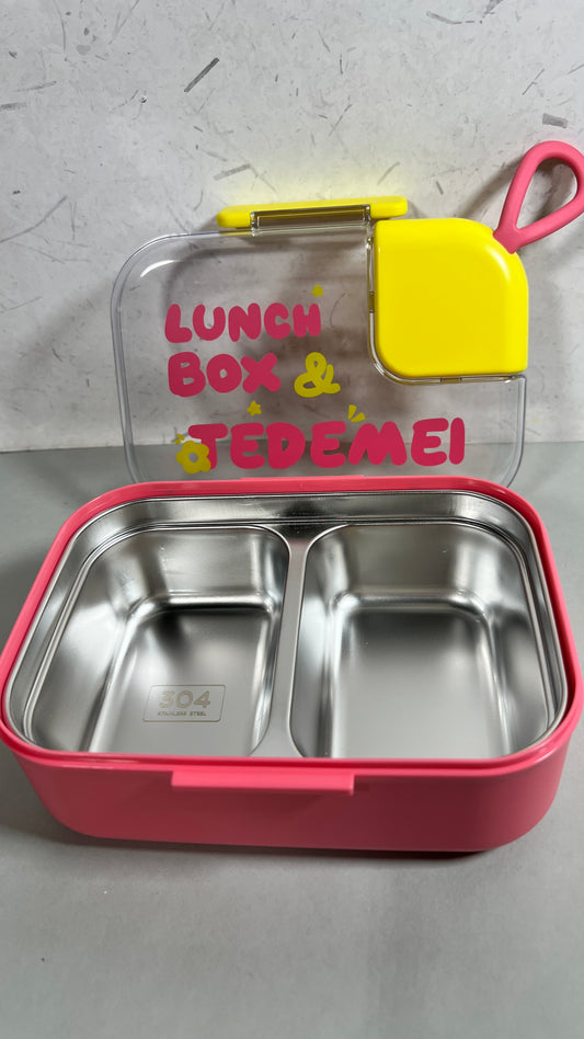 2 grid stainless steel Tedemei 750 ml & 45 ml lunch box