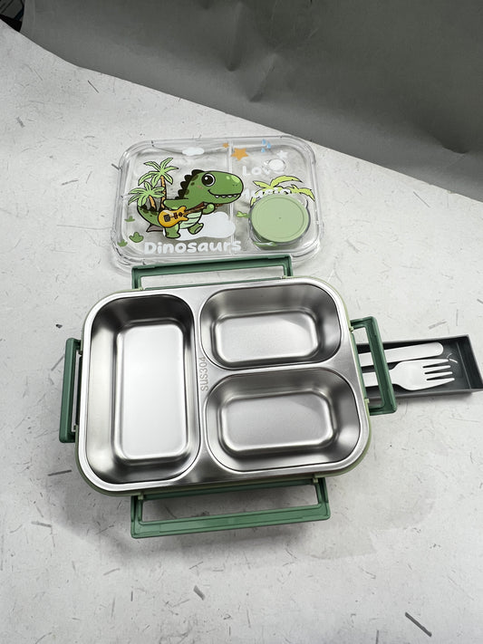 3 grid stainless steel leak proof lunch box 850 mL