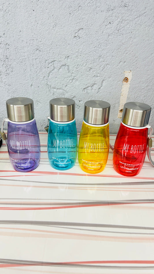 Unbreakable Plastic Multipurpose Water Bottles 260 ML for Fridge, Office, Sports, School, Gym, Yoga