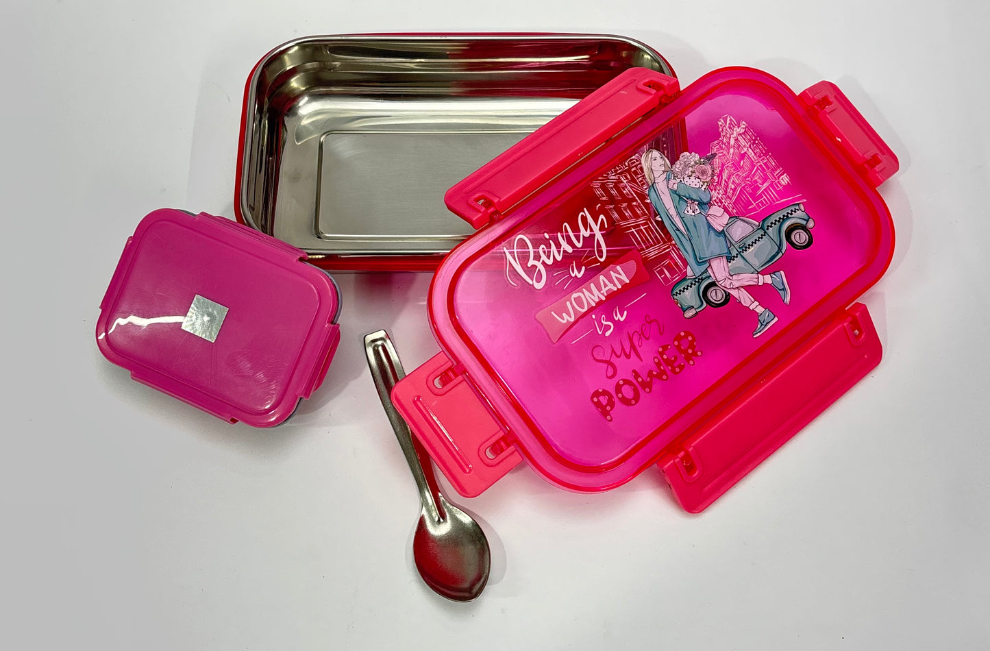 Steelex Stainless steel Lunch box with container 500ml + 100ml