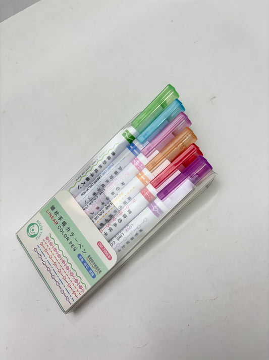 LINEAR ROLLER COLOR PEN - 6 STYLES 6 COLOURS