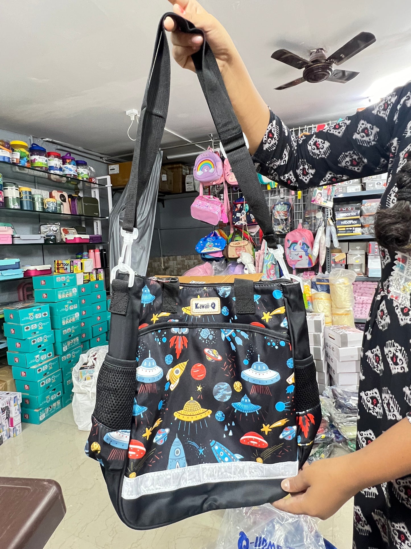 High Quality Shoulder/Tote Bag for Kids space theme