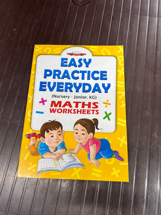 Easy practice everyday ( nursery-junior kg ) maths worksheets (48worksheets)