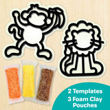 Imagimake DIY Clay Stickers Animals & transport | Create 2 Unique DIY Stickers Using Air Dry Clay | No Mess, Travel-Friendly | Perfect Birthday Return Gifts for Kids Ages 5,6,7,8,9,10
