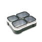 Yoo yee . Bento lunch box with insulated bag 4 compartment stainless steel .
