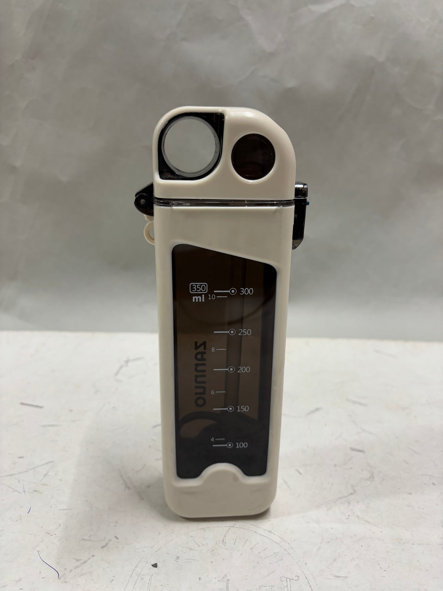 Flat Square Fashion Plastic Portable Sports Sipper Water Bottle 350ml