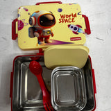 Stainless steel lunch box big  with small container and spoon