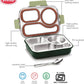 Leak Proof Airtight Unbreakable Lid BPA Free Ceelik Trio NX Insulated Lunch Tiffin Box, 1 Steel Spoon 3 Compartment Lunch Box Steel for School Kids Boys Mens Girls Office Women