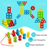 Montessori Wooden Sorting & Magnetic Fishing Game - Educational Toy for Toddlers
