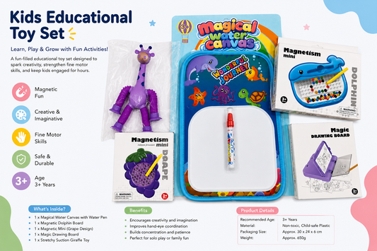 Little Genius 5-in-1 Educational Activity Kit for Kids (3+ Years)