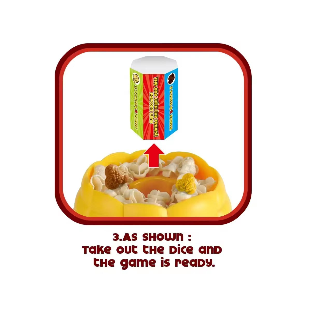 Popcorn Games, Pop Out Popcorn Board Game for Kids 4+& Adults, Fun Family Activities for Kids and Adults, Kids Board Game for Night Party Christmas Party Game