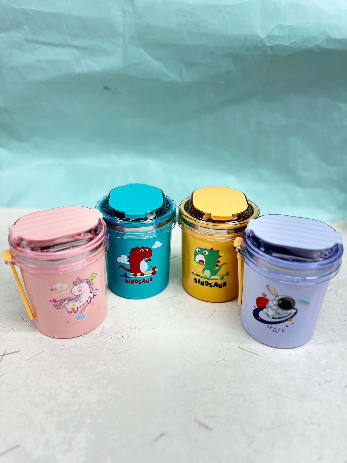 304 Stainless Steel Double Wall Thermal Insulated Vacuum Mug with Lid, Spoon & Straw Hot & Cold Milk Coffee Tea Soup Drinking Travelling Cup Girls Boys - 530ml