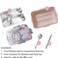 4 grid stainless steel lunch box with dibbi