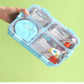 4 Compartment lunch box . with bowl , Spoon & Chopstick Leakproof Heating & Water Insulation- 900ml+70 ml