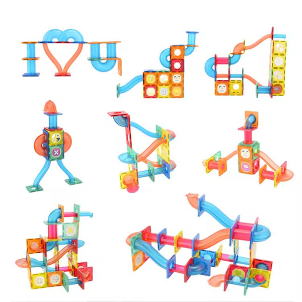 Magnetic Tiles Pipeline Building Blocks 118 Pcs