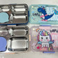 4 grid stainless steel lunch box with dibbi