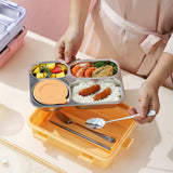 4 compartment 750ml Stainless Steel Lunch Box with 150ml Bowl