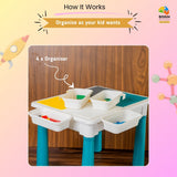Multi-purpose Adjustable Kids Activity Table – 4-in-1 table with 174 pcs blocks