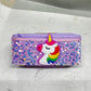 Unicorn sequence pencil pouch 2 zipper