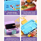 Stainless Steel Lunch Box with 3 Compartments Bento Tiffin Leak-Proof Durable Food Container 750ml + 150m