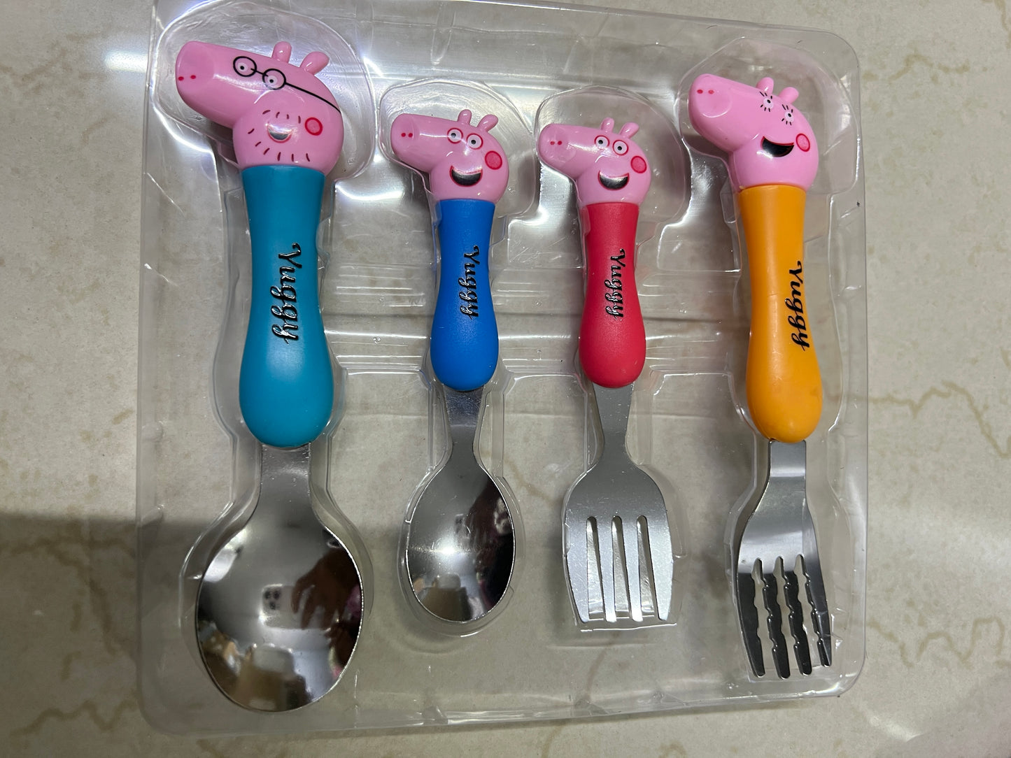 Peppa pig spoon & fork set of 4 pcs